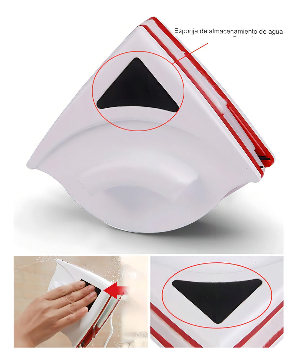 Limpia Vidrios Magnetico Limpiador De Vidrios Ventanas Hogar